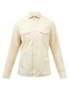 Brunello Cucinelli - Western Cotton-poplin Shirt - Mens - Cream