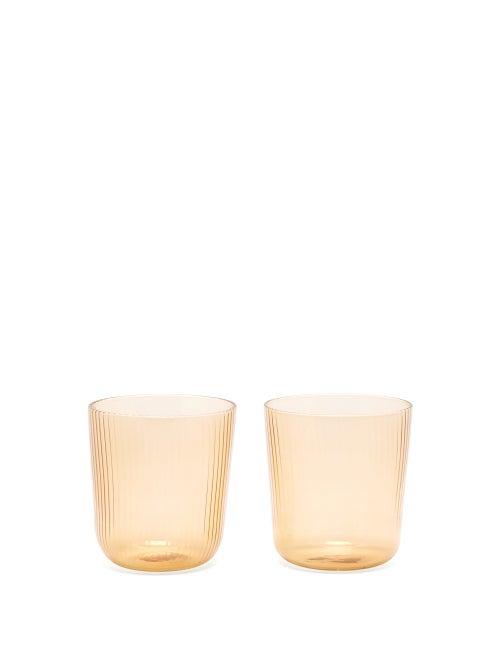 Matchesfashion.com R+d.lab X Lee Mathews - X Lee Mathews Luisa Stemless Wine Glasses - Yellow