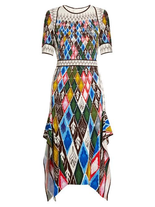 Peter Pilotto Argyle-print Cady Midi Dress