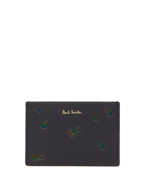 Matchesfashion.com Paul Smith - Laser-cut Beetle-print Leather Cardholder - Mens - Black