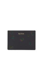 Matchesfashion.com Paul Smith - Laser-cut Beetle-print Leather Cardholder - Mens - Black