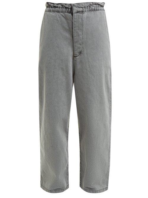 Matchesfashion.com Raey - Paperbag Waist Wide Leg Jeans - Womens - Grey