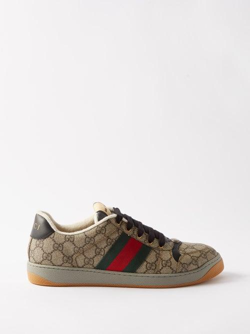 Gucci - Screener Gg Supreme Canvas Trainers - Mens - White Multi