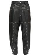 Matchesfashion.com Isabel Marant - Viamao Studded Leather Trousers - Womens - Black