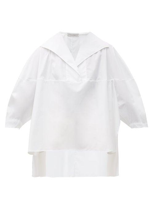 Matchesfashion.com Palmer//harding - Last Folded Collar Cotton Blend Shirt - Womens - White