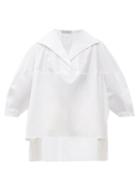 Matchesfashion.com Palmer//harding - Last Folded Collar Cotton Blend Shirt - Womens - White
