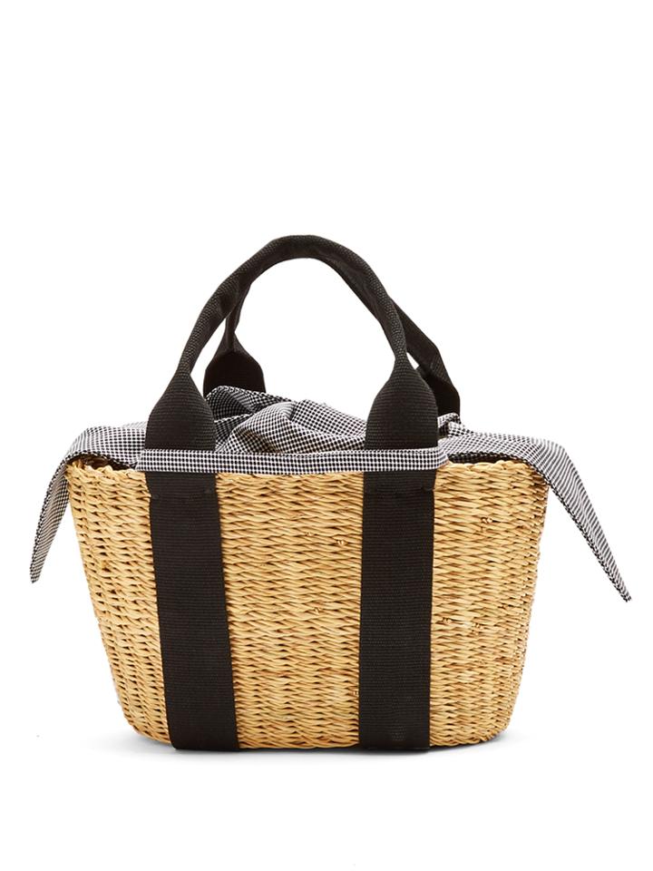 Muuñ Caba Mini Woven-straw Tote