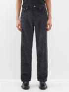 Sunflower - Loose Corduroy Straight-leg Trousers - Mens - Black