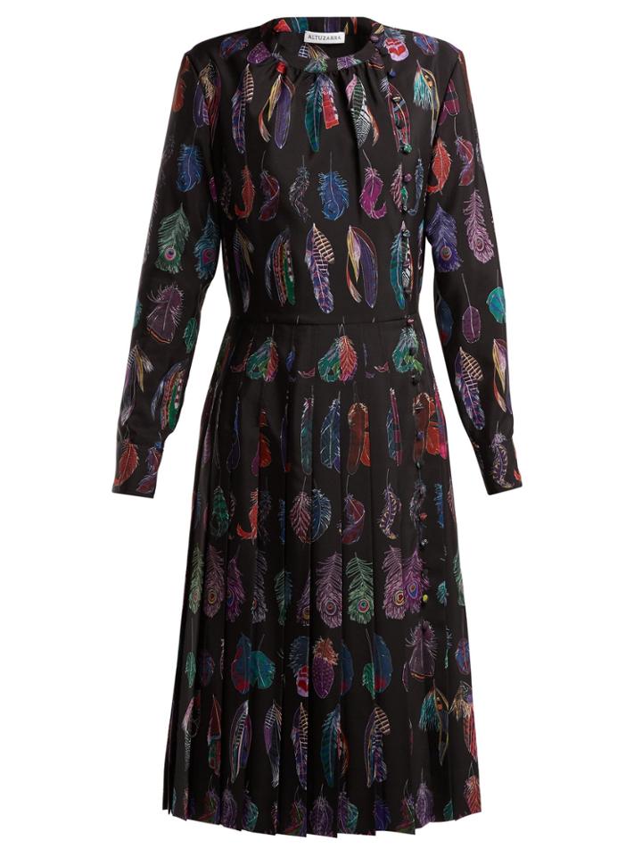 Altuzarra Falcon Feather-print Dress