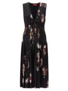Matchesfashion.com Altuzarra - Bonnie Floral-print Crepe Midi Dress - Womens - Black