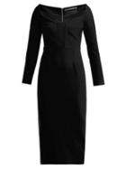 Matchesfashion.com Roland Mouret - Ardon Crepe Dress - Womens - Black