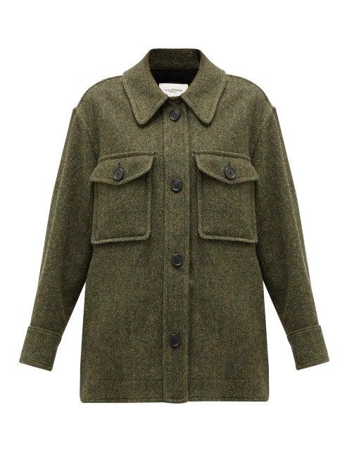Matchesfashion.com Isabel Marant Toile - Garvey Wool Shirt Jacket - Womens - Green