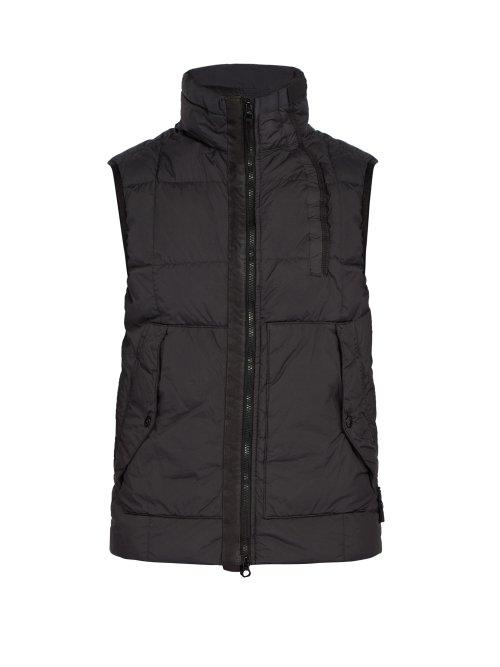 Matchesfashion.com Stone Island - Down Filled Nylon Gilet - Mens - Grey