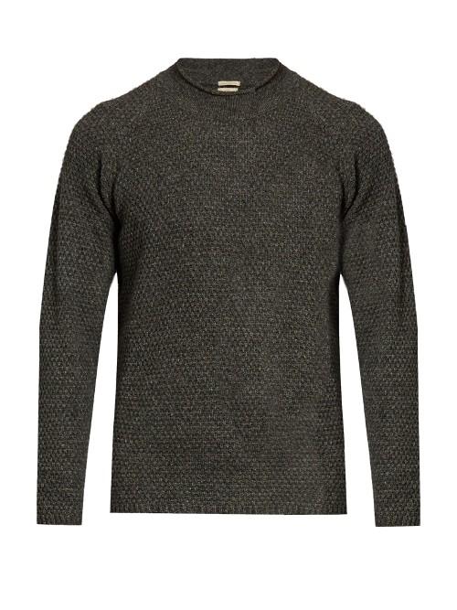 Massimo Alba Raglan-sleeved Yak Honeycomb-knit Sweater