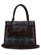 Miu Miu Braid-embellished Velvet-trim Checked Bag
