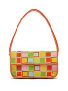 Matchesfashion.com Staud - Tommy Geometric-print Beaded Shoulder Bag - Womens - Multi