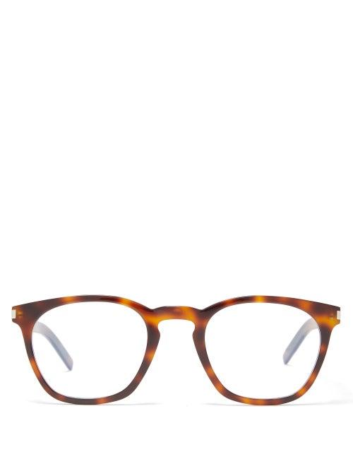 Matchesfashion.com Saint Laurent - Round Tortoiseshell Acetate Glasses - Mens - Tortoiseshell