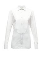 Matchesfashion.com Dolce & Gabbana - Crystal Embellished Poplin Tuxedo Shirt - Womens - White