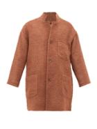 Matchesfashion.com Bless - Knitted Back Wool Boucl Coat - Mens - Brown