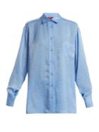 Sies Marjan Sander Patch-pocket Washed-satin Shirt