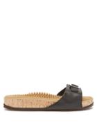 Matchesfashion.com Gabriela Hearst - Camber Pebbled-insole Leather Slides - Womens - Black
