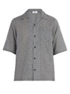 Matchesfashion.com Raey - Short Sleeved Gingham Shirt - Mens - Navy