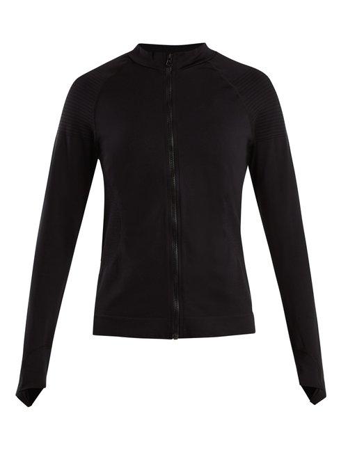 Matchesfashion.com Pepper & Mayne - High Neck Zip Through Performance Top - Womens - Black