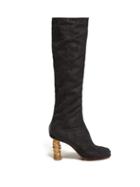 Matchesfashion.com Vetements - Geisha Split Toe Coin Heel Jacquard Boots - Womens - Black