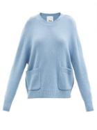 Allude - Round-neck Cashmere Sweater - Womens - Blue