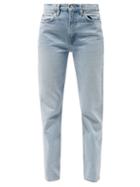 Ladies Rtw Re/done - 70s High-rise Straight-leg Jeans - Womens - Light Denim