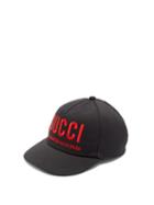 Matchesfashion.com Gucci - Embroidered Cotton Drill Baseball Cap - Mens - Black Red
