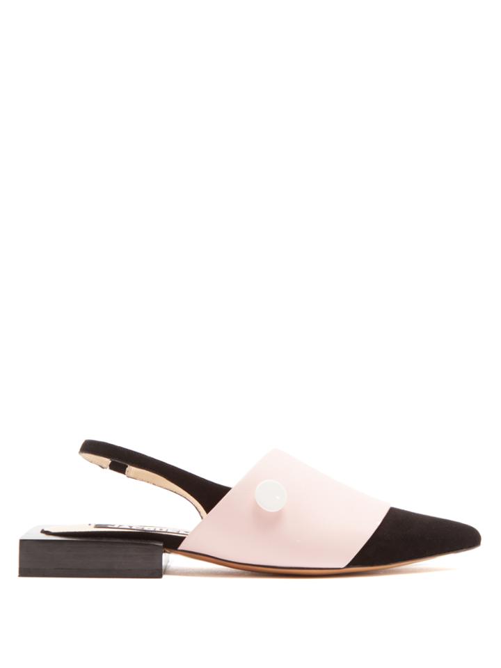 Jacquemus Les Sandales Boutons Suede Flats