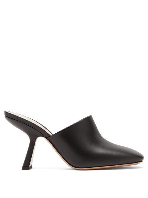 Matchesfashion.com Nicholas Kirkwood - Alba Square-toe Leather Mules - Womens - Black