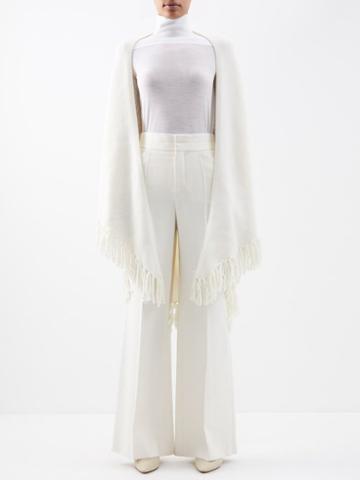 Arch4 - Fringe-trim Cashmere Shawl - Womens - Ivory