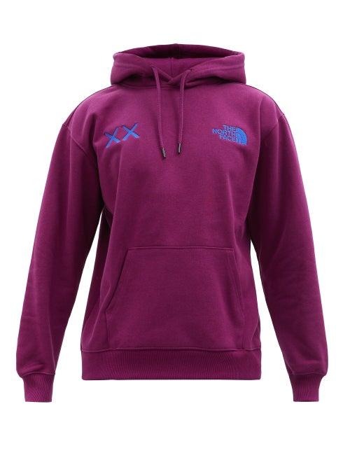 The North Face Xx Kaws - X Kaws Cotton-blend Jersey Sweatshirt - Mens - Purple