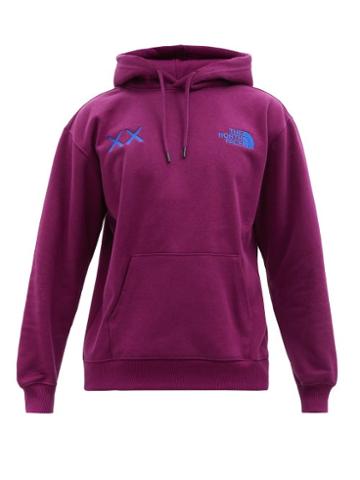 The North Face Xx Kaws - X Kaws Cotton-blend Jersey Sweatshirt - Mens - Purple