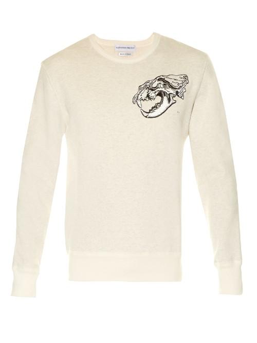 Alexander Mcqueen Tiger Skull-print Jersey Sweatshirt