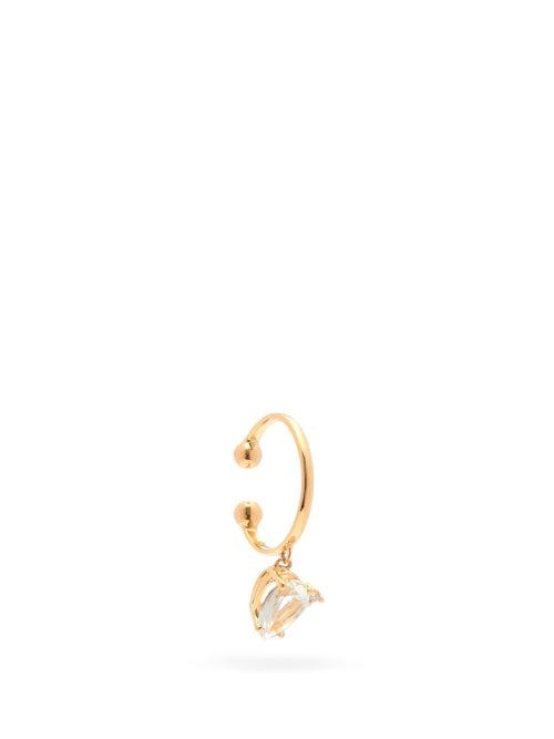 Matchesfashion.com Mizuki - Diamond, Topaz & 14kt Gold Single Ear Cuff - Womens - Pearl
