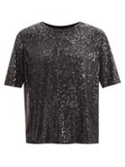 Tom Ford - Sequinned T-shirt - Womens - Black