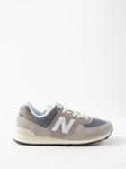 New Balance - U574 Suede And Mesh Trainers - Mens - Grey