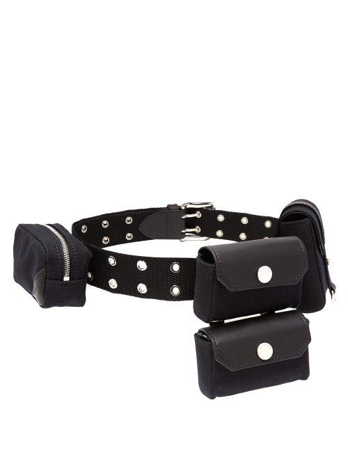 Matchesfashion.com Jw Anderson - Multi Pocket Canvas Belt Bag - Womens - Black