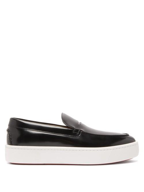 Matchesfashion.com Christian Louboutin - Paqueboat Leather Deck Shoes - Mens - Black