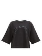 Matchesfashion.com The Upside - Brando Logo Print Jersey Cotton Top - Womens - Black