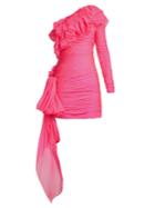 Dundas One-shoulder Tiered-ruffle Mini Dress