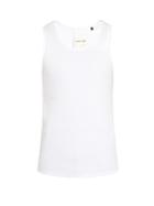 Helmut Lang Reveal Ribbed Cotton-blend Knit Tank Top