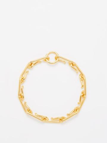 All Blues - Hook 18kt Gold-plated Bracelet - Womens - Yellow Gold