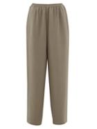 Matchesfashion.com Eskandar - Silk-crepe Wide-leg Trousers - Womens - Mid Grey