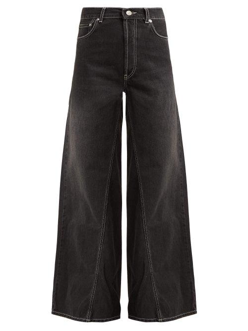Matchesfashion.com Ganni - Rienzi Wide Leg Jeans - Womens - Black