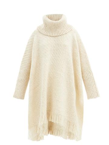 Matchesfashion.com Aessai - Palermo Roll-neck Merino-wool Blend Poncho - Womens - Cream