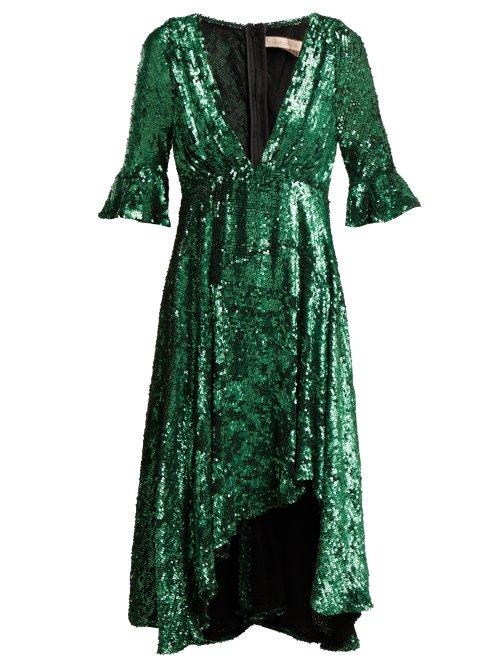 Matchesfashion.com Maria Lucia Hohan - Arielle Sequinned Tulle Dress - Womens - Green
